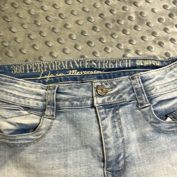 REWASH Light Blue Distressed Denim Shorts 28 - Picture 6 of 7